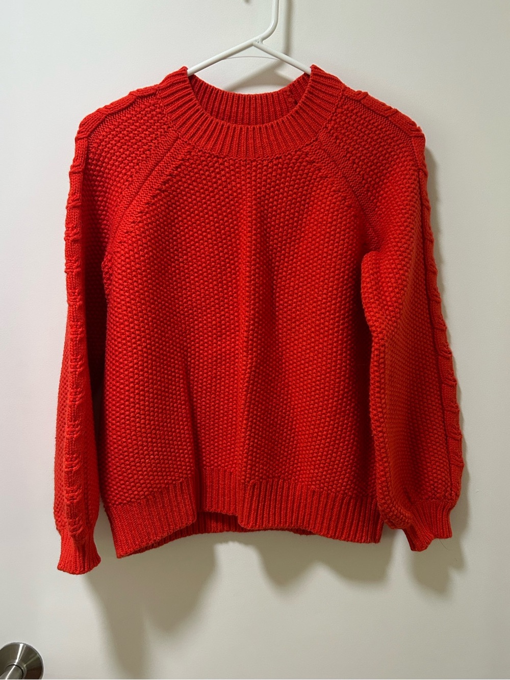 Boden Chunky Knit Red Sweater Wool Blend Size Small
